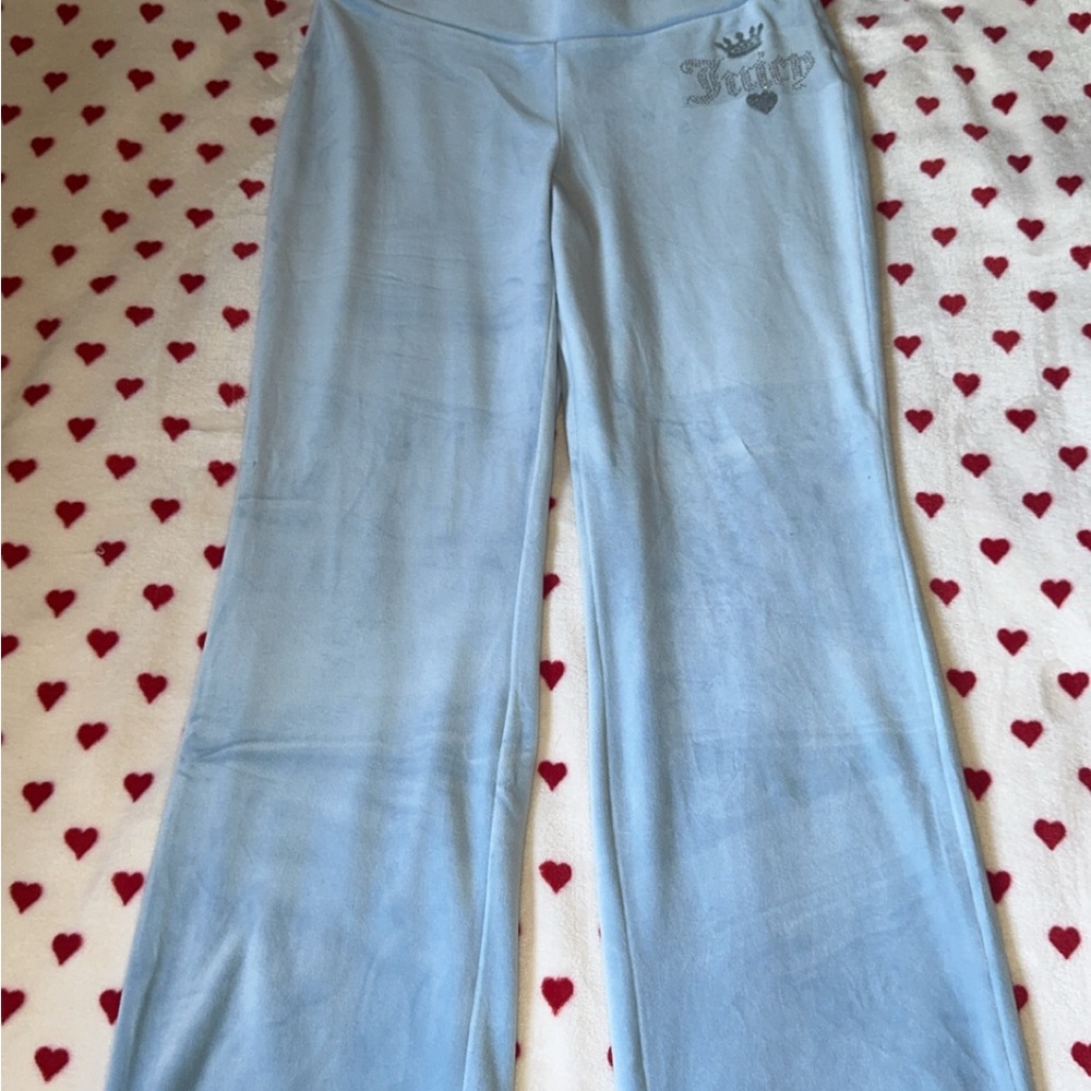 Juicy Couture Sky Blue Velour Lounge Pants